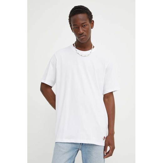 Les Deux t-shirt bawełniany męski kolor biały gładki LDM101179 ze sklepu ANSWEAR.com w kategorii T-shirty męskie - zdjęcie 173375620