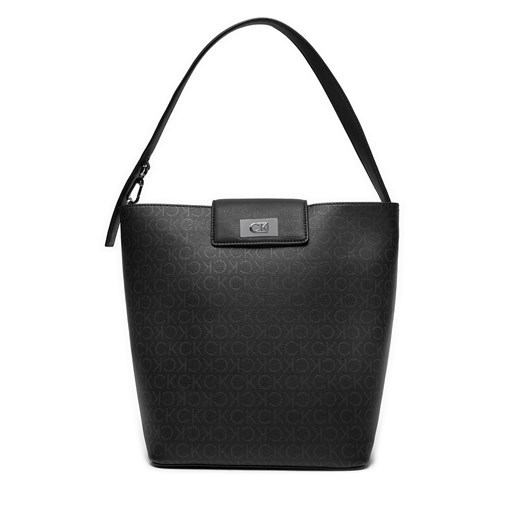 Torebka Calvin Klein Ck Push Bucket Bag_Epi Mn K60K612344 Czarny ze sklepu eobuwie.pl w kategorii Torby Shopper bag - zdjęcie 173376960