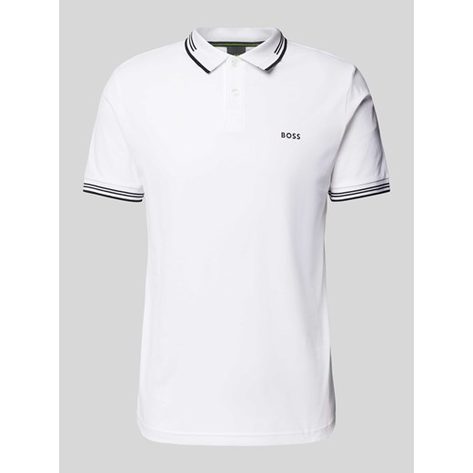 Koszulka polo o kroju slim fit z nadrukiem z logo model ‘Paul’ ze sklepu Peek&Cloppenburg  w kategorii T-shirty męskie - zdjęcie 173377170