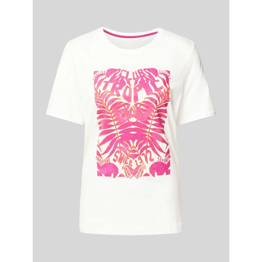 T-shirt z nadrukowanym motywem ze sklepu Peek&Cloppenburg  w kategorii Bluzki damskie - zdjęcie 173377221