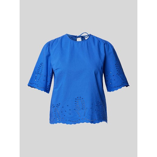 T-shirt z haftem angielskim model ‘BIRA’ ze sklepu Peek&Cloppenburg  w kategorii Bluzki damskie - zdjęcie 173377314