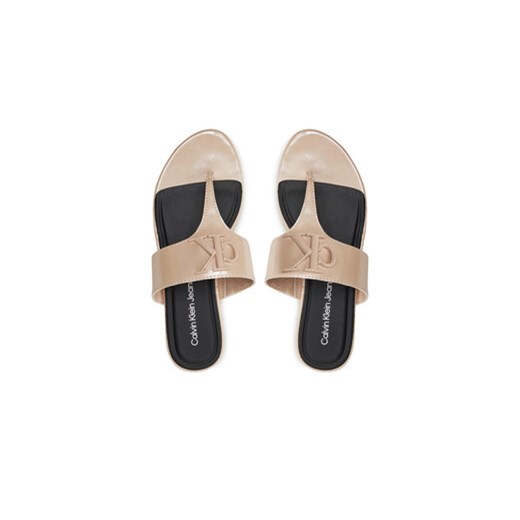 Calvin Klein Jeans Japonki Flat Sandal Slide Toepost Mg Met YW0YW01342 Różowy ze sklepu MODIVO w kategorii Klapki damskie - zdjęcie 173377940