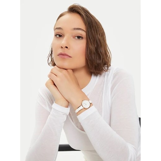 Calvin Klein Zegarek Bangle Adjustable K4E2N616 Biały Calvin Klein uniwersalny wyprzedaż MODIVO