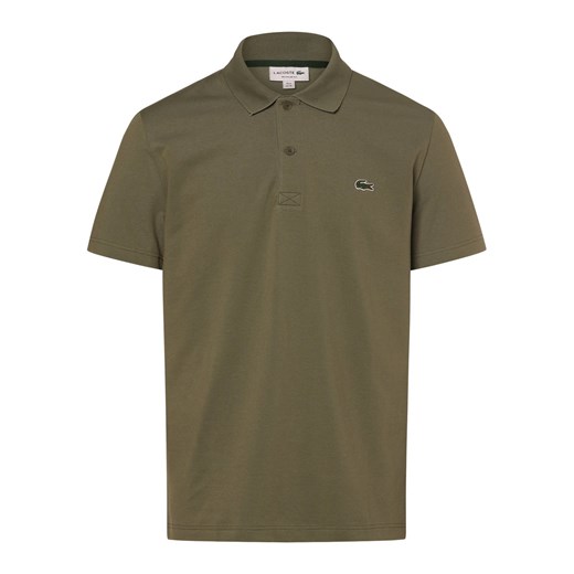 Lacoste Męska koszulka polo Mężczyźni Bawełna khaki jednolity Lacoste 8 vangraaf