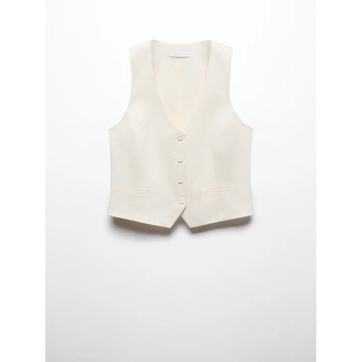Mango Kamizelka Max 67069229 Biały Regular Fit Mango L MODIVO