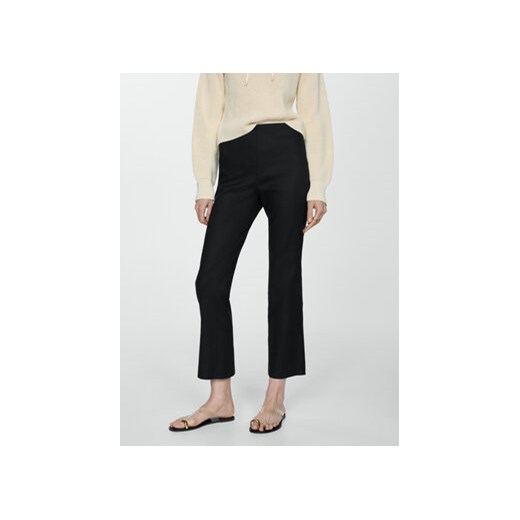 Mango Spodnie materiałowe Santori 67037125 Czarny Flare Fit ze sklepu MODIVO w kategorii Spodnie damskie - zdjęcie 173380040