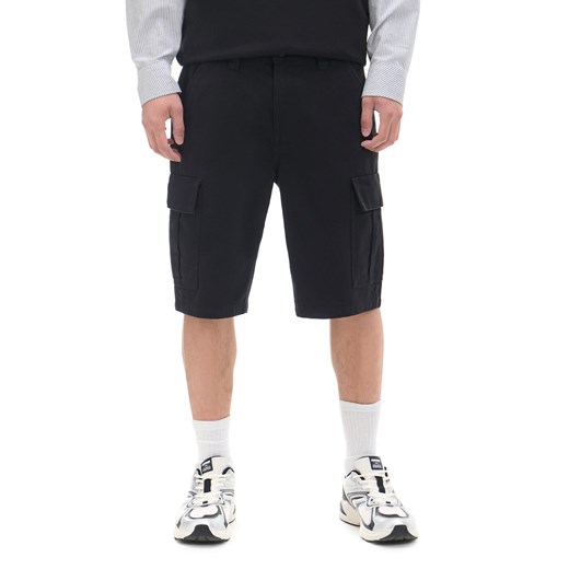 Cropp - Czarne krótkie spodenki cargo - czarny Cropp 28 Cropp