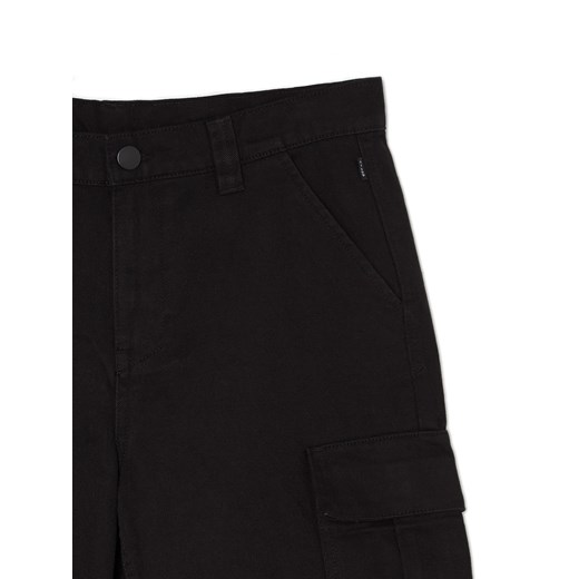 Cropp - Czarne krótkie spodenki cargo - czarny Cropp 34 Cropp