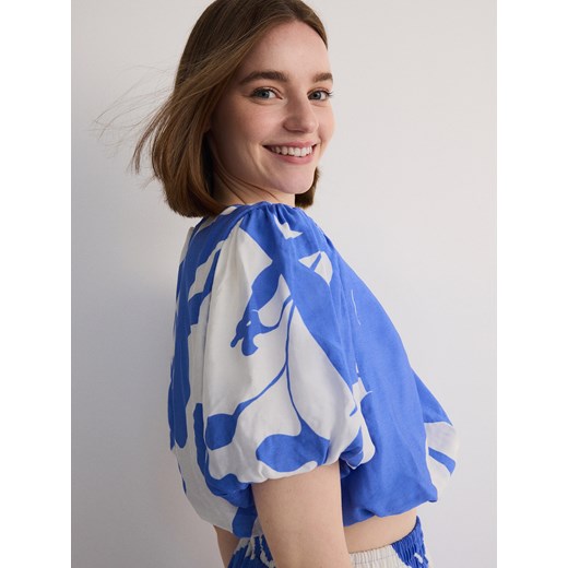 Bluzka damska Reserved z okrągłym dekoltem 