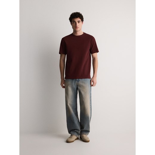 Reserved - T-shirt comfort fit - ciemnobrązowy ze sklepu Reserved w kategorii T-shirty męskie - zdjęcie 173385353