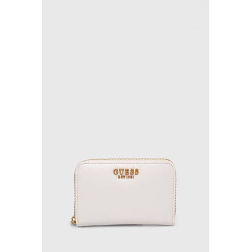Guess portfel LAUREL damski kolor beżowy SWVA85 00400 ze sklepu ANSWEAR.com w kategorii Portfele damskie - zdjęcie 173386250