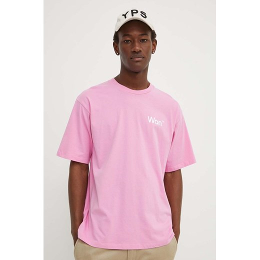 Won Hundred t-shirt bawełniany męski kolor różowy z nadrukiem 3101-12063 ze sklepu ANSWEAR.com w kategorii T-shirty męskie - zdjęcie 173386412