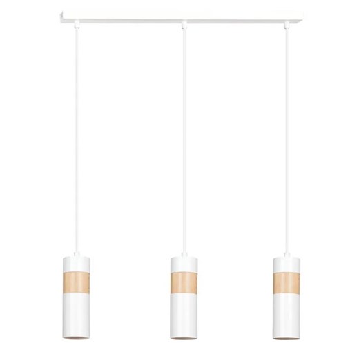 Biała potrójna wisząca lampa nad stół - D103-Grande Lumes One Size Edinos.pl