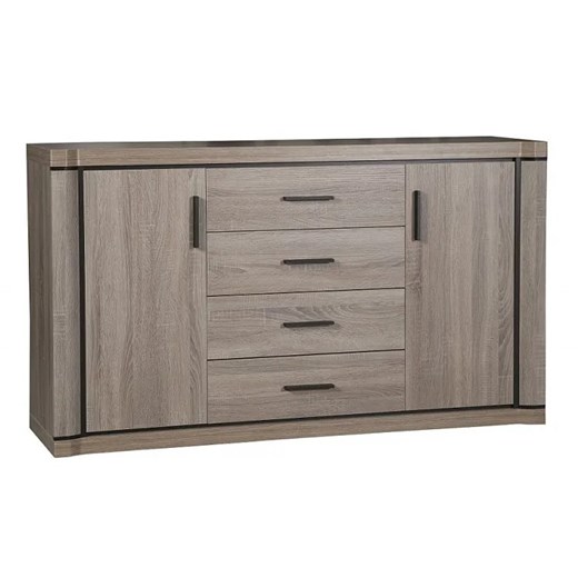 Komoda do salonu dąb truflowy - Rectano 3X ze sklepu Edinos.pl w kategorii Komody - zdjęcie 173386901
