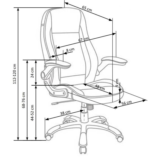 Fotel obrotowy do gabinetu Cubot - czarny Elior One Size Edinos.pl