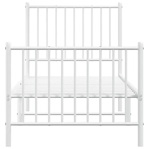 Białe pojedyncze łóżko metalowe 80x200 cm - Romaxo Elior One Size Edinos.pl