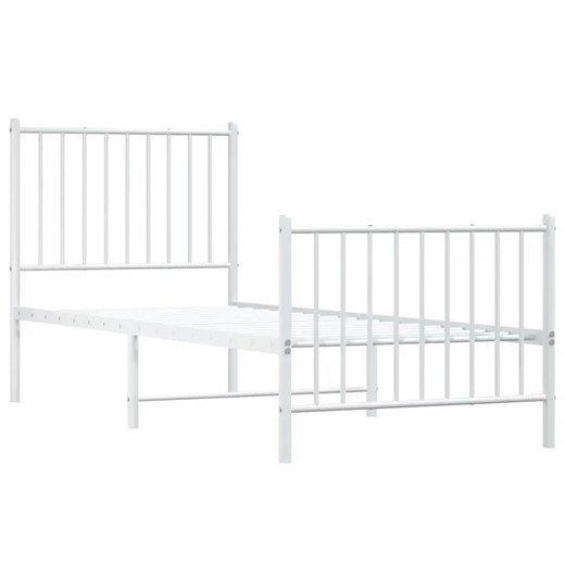 Białe pojedyncze łóżko metalowe 80x200 cm - Romaxo Elior One Size Edinos.pl