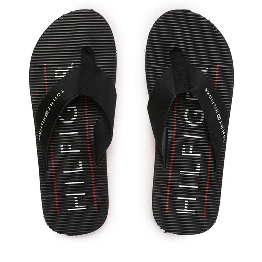 Japonki Tommy Hilfiger Massage Footbed FM0FM04474 Czarny Tommy Hilfiger 40 okazja eobuwie.pl