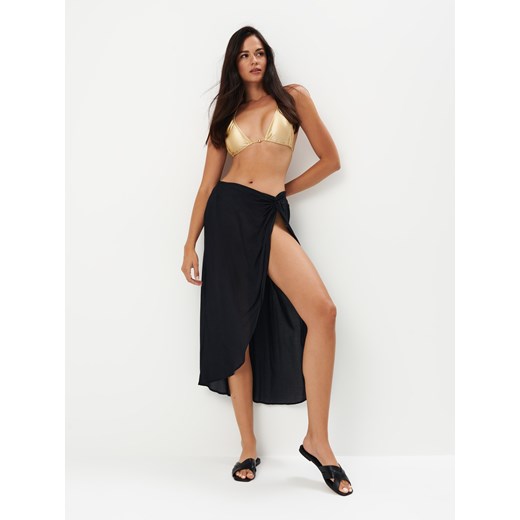 Mohito - Czarna spódnica plażowa z modalu - czarny ze sklepu Mohito w kategorii Spódnice - zdjęcie 173389454