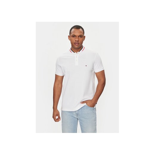 Tommy Hilfiger Polo Mao MW0MW34752 Biały Slim Fit ze sklepu MODIVO w kategorii T-shirty męskie - zdjęcie 173394232