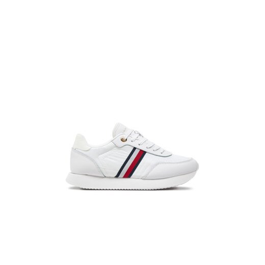 Tommy Hilfiger Sneakersy Essential Runner Global Stripes FW0FW08005 Biały ze sklepu MODIVO w kategorii Buty sportowe damskie - zdjęcie 173394244