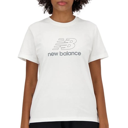 Koszulka New Balance WT41816WT - biała ze sklepu streetstyle24.pl w kategorii Bluzki damskie - zdjęcie 173397732