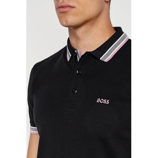 BOSS HUGO t-shirt męski jesienny czarny z krótkimi rękawami 