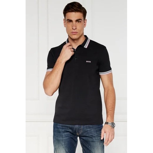 Czarny t-shirt męski BOSS HUGO casual 
