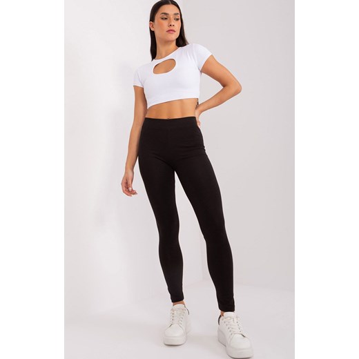 Czarne legginsy z wysokim stanem LO-LG-LK-546.32, Kolor czarny, Rozmiar S, Rue S Intymna