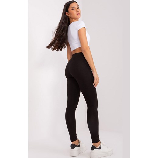 Czarne legginsy z wysokim stanem LO-LG-LK-546.32, Kolor czarny, Rozmiar S, Rue S Intymna