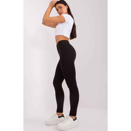 Czarne legginsy z wysokim stanem LO-LG-LK-546.32, Kolor czarny, Rozmiar S, Rue S Intymna