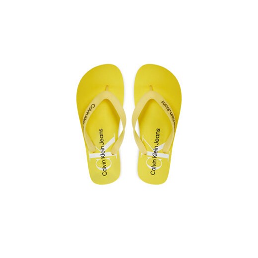Calvin Klein Jeans Japonki Beach Sandal Monogram Tpu YM0YM00838 Żółty ze sklepu MODIVO w kategorii Klapki męskie - zdjęcie 173398722