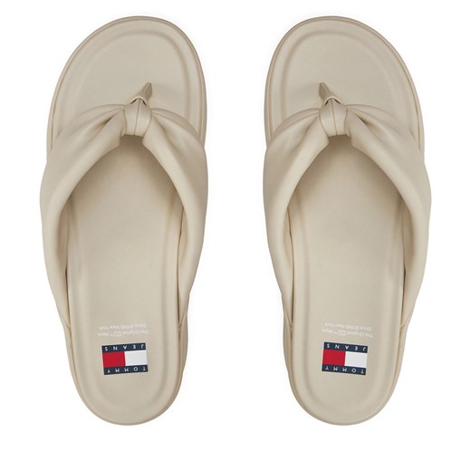 Japonki Tommy Jeans Tjw Wedge Sandal EN0EN02457 Beżowy Tommy Jeans 38 eobuwie.pl
