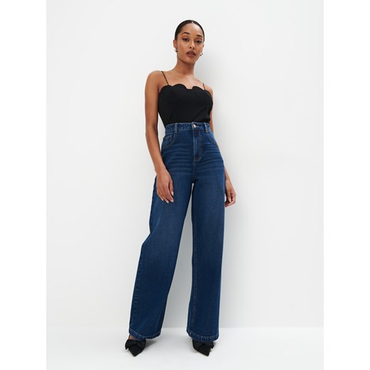 Mohito - Jeansy wide leg - niebieski Mohito 36 Mohito