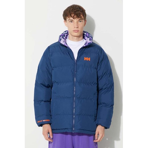 Helly Hansen kurtka dwustronna YU 23 REVERSIBLE PUFFER męska kolor niebieski zimowa 54060 ze sklepu PRM w kategorii Kurtki męskie - zdjęcie 173408180