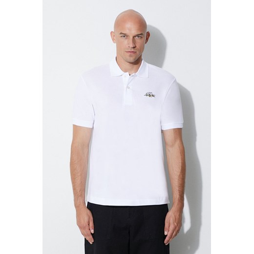Lacoste polo bawełniane x Netflix kolor biały z aplikacją ze sklepu PRM w kategorii T-shirty męskie - zdjęcie 173408712