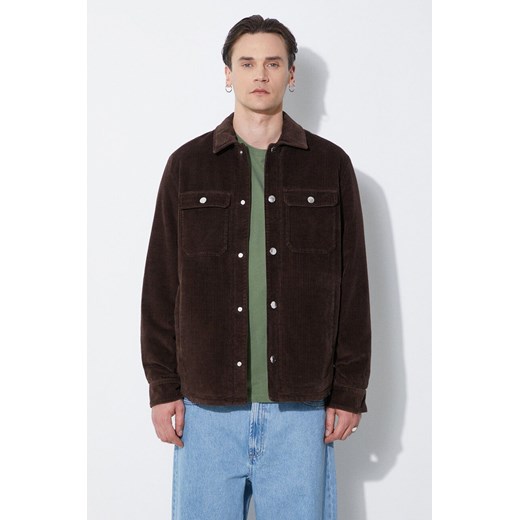 A.P.C. kurtka sztruksowa Blouson Alex kolor brązowy przejściowa COGVV.H02625.CAE M PRM
