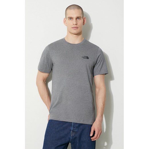 The North Face t-shirt M S/S Simple Dome Tee męski kolor szary melanżowy NF0A87NGDYY1 ze sklepu PRM w kategorii T-shirty męskie - zdjęcie 173409413