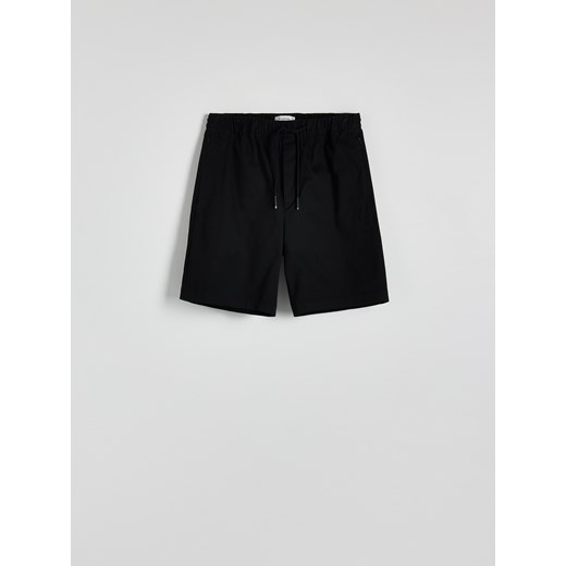 Reserved - Bawełniane szorty jogger - czarny ze sklepu Reserved w kategorii Spodenki męskie - zdjęcie 173412042