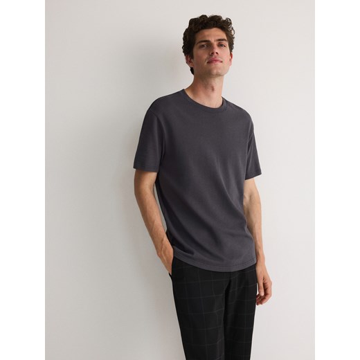 Reserved - T-shirt regular fit - szary ze sklepu Reserved w kategorii T-shirty męskie - zdjęcie 173412060