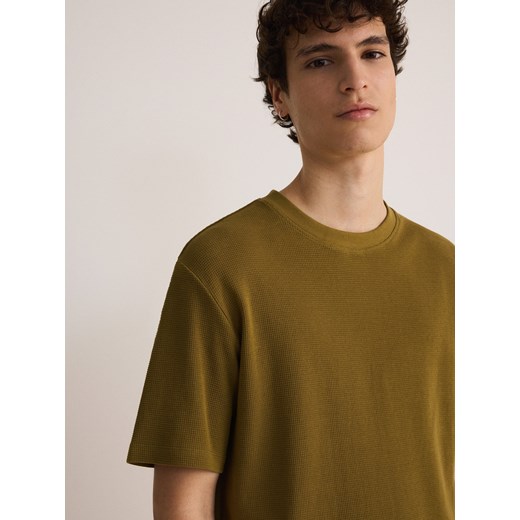 Reserved - T-shirt comfort fit - oliwkowy ze sklepu Reserved w kategorii T-shirty męskie - zdjęcie 173412211