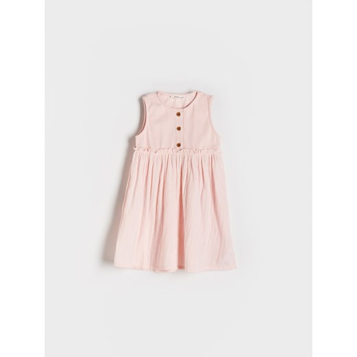 Reserved - Sukienka bez rękawów - pastelowy róż ze sklepu Reserved w kategorii Sukienki niemowlęce - zdjęcie 173412552
