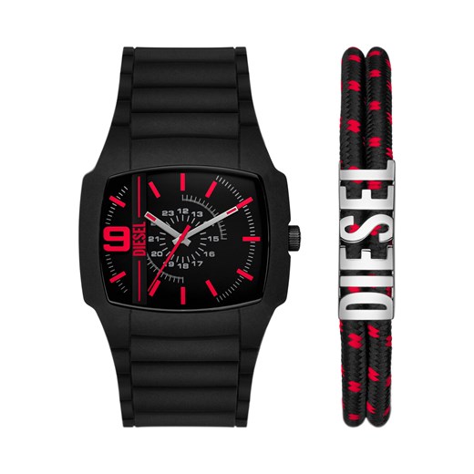 Zegarek Diesel Cliffhanger DZ2191SET Czarny Diesel one size promocja eobuwie.pl