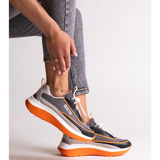 Szare sneakersy Big Star JJ274996 ze sklepu gemre w kategorii Buty sportowe damskie - zdjęcie 173413272