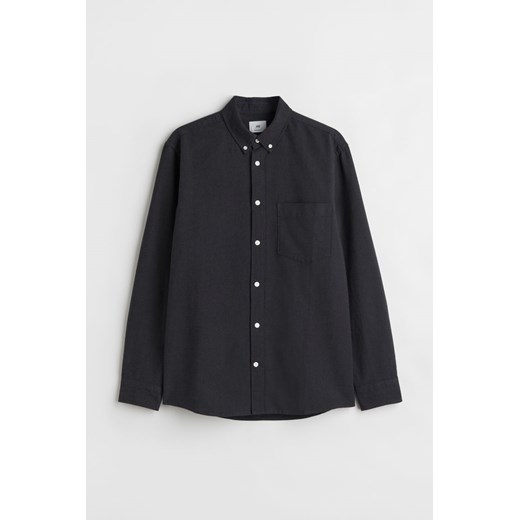 H & M - Koszula oksfordzka Regular Fit - Czarny ze sklepu H&M w kategorii Koszule męskie - zdjęcie 173421260