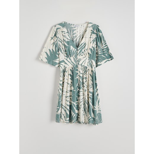 Reserved - Sukienka z wiskozy - zielony Reserved L Reserved