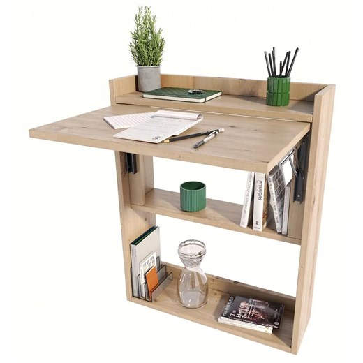 Składane biurko pod laptopa dąb artisan D6-C52 ze sklepu Edinos.pl w kategorii Biurka i sekretarzyki - zdjęcie 173422613