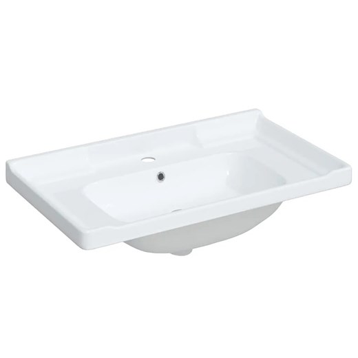 Biała ceramiczna umywalka łazienkowa - Britta 5X ze sklepu Edinos.pl w kategorii Meble łazienkowe - zdjęcie 173422654