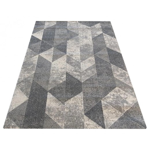 Szary dywan w geometryczne wzory - Howard Profeos One Size Edinos.pl