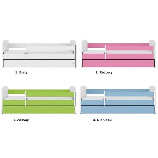 Łóżko dla dziewczynki z szufladą Happy 2X 80x160 - różowe Elior One Size Edinos.pl
